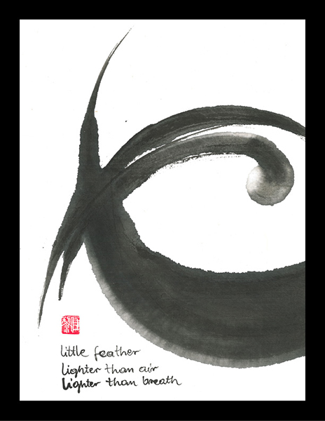 'little feather / lighter than air / lighter than breath' by Lidia Rozmus