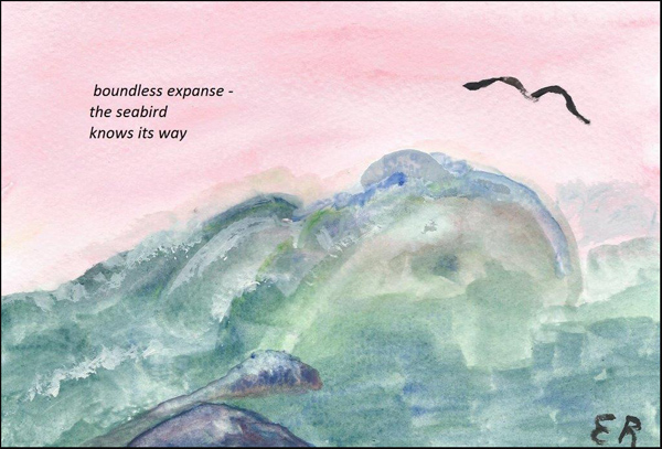 'boundless expanse / the seabird / knows its way' by Emily Romano
