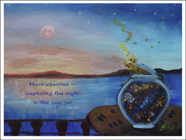 'huckleberries / capturing the night / in the jam jar' by Steliana Voicu