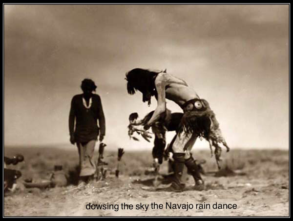 'dowsing the sky the Navajo rain dance' by Paul Geiger.  Photo byhttps://sonocarina.wordpress.com/2012/07/18/how-to-do-a-rain-dance-native-american-rain-dance/