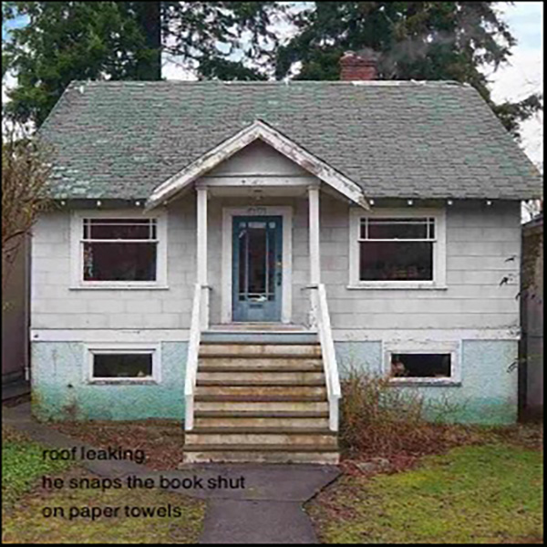 "roof leaking / he snaps the book shut / on paper towels' by P{aul Geiger. Photo: http://www.cbc.ca/news/canada/british-columbia/rundown-vancouver-house-for-2-4m-ridiculous-or-a-bargain-1.3426147