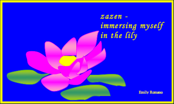 'zazan / immersing myself / in the lily' by Emily Romano