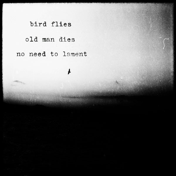 'bird flies / old man dies / no need to lament' by Kon Markogiannis