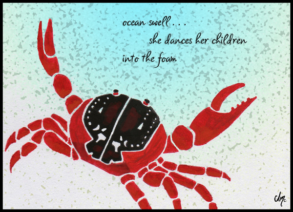 "ocean swell /  she dances her children / into the foam" by Allison Millcock