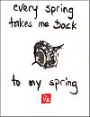 'every spring / takes me back / to my spring" by Beth McFarland