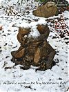 "old pond in winter— the frog learns how to skate' by Terri French