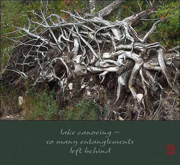 'lake canoeing� / so many entanglements / left behind' by Ray Rasmussen
