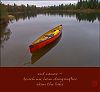 'red canoe� / teach me how the dragonflies / skim the lake' by Ray Rasmussen