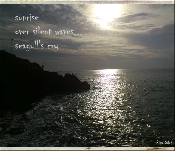 'sunrise / over silent waves... / seagull's cry' by Rita Oden