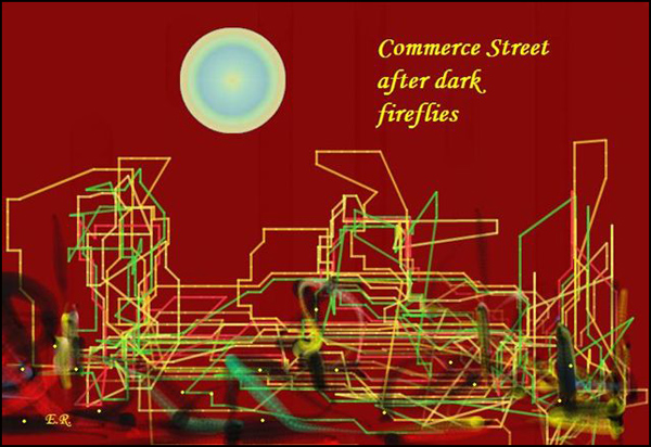 'Commerce street / after dark / fireflies' by Emily Romano