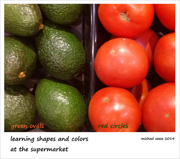 'green ovals   red circles / learning shapes and colors / at the supermarket' by Michael Seese