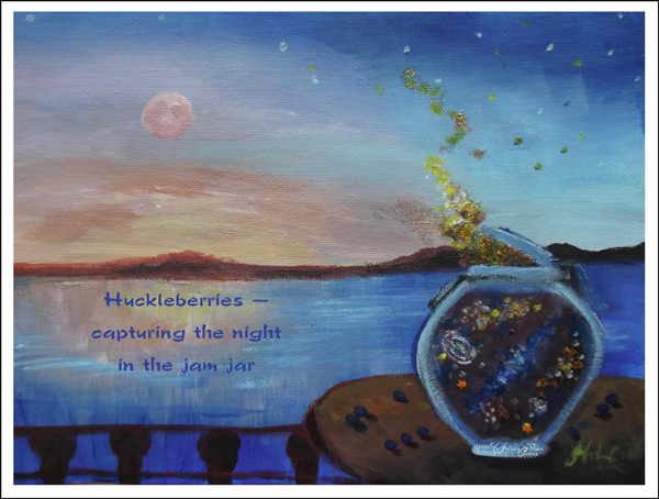 'huckleberries— / capturing the night / in the jam jar' by Steliana Voicu