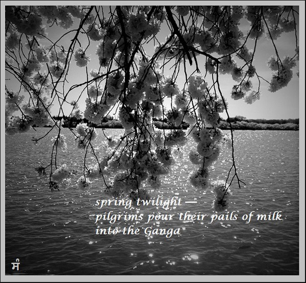 'spring twilight / pilgrims pour their pails of milk / into the Ganga' by Sandip Chauhan