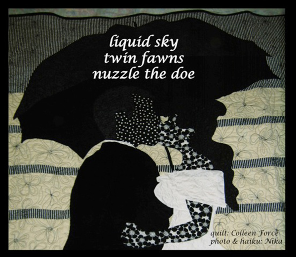 'liquid sky / twin fawns / nuzzle the doe' by Nika. Art by Colleen Force