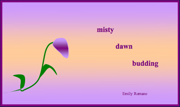 'misty / dawn / budding' by Emily Romano