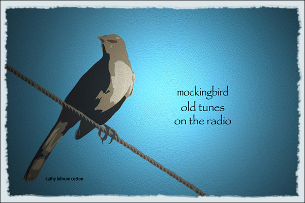 'mockingbird / old tunes / on the radio' by Kathy Cotton