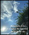 'mountain drive / we open the sun roof / to let in the sky" by Mona Bedi