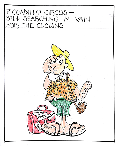 'Piccadilly circus / still searching in vain / for the clowns' by Gautam nadkarni