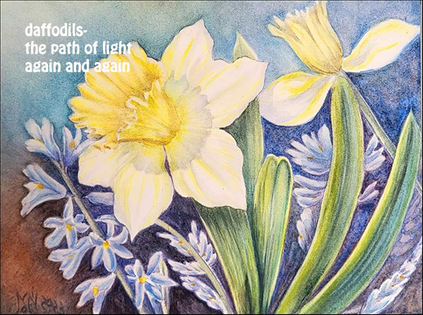 'daffodils / the path of light / again and again'' by Monica Federico