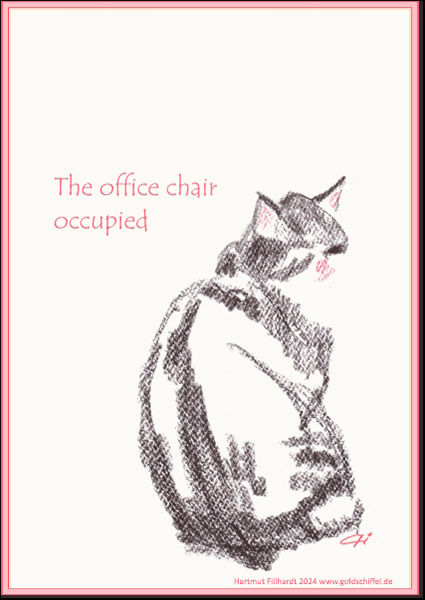 'the office chair / occupied' by Hartmut Fillhardt