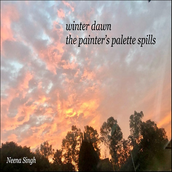 'winter dawn / the painter's palette spills' by Neena Singh