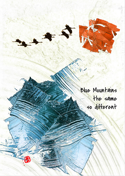 'blue mountains / the same / so differentl' by Krzysztof Mxchx