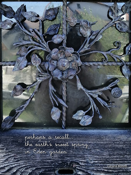 'perhaps a recall... / the earth's sweet spring / in eden garden' by Luciana Moretto