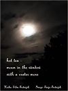 'hot tea / moon in the window / with a cuter more' by Silva Trstenjak. Art by Tanja Trstenjak