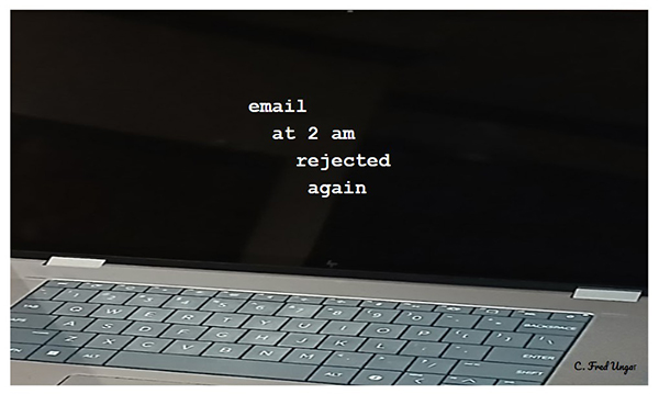 'email / at 2am / rejected / again' by Fred Unger
