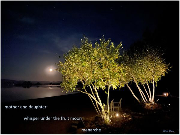 'mother and daughter / whisper under the fruit moon / menarche' by George Skane 'mother and daughter / whisper under the fruit moon / menarche' by George Skane