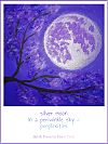 'silver, moon / in a periwinkle, sky— / perplexities' by Maria Tosti
