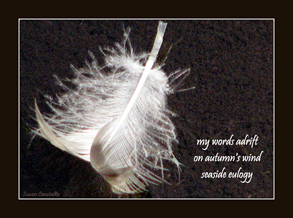 'my words adrift / on autumn's wind / seaside eulogy' by Susan Constable