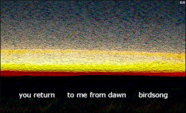 'you return / to me from dawn / birdsong' by Brendan Slater