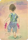 'lemonade summer... / trying to remember / which piggy went to market' by Terri French. Art by Carla Sims.